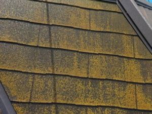 スレート屋根　塗装　下地処理