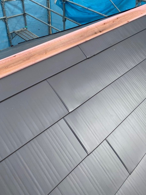 屋根　葺き替え　貫板施工