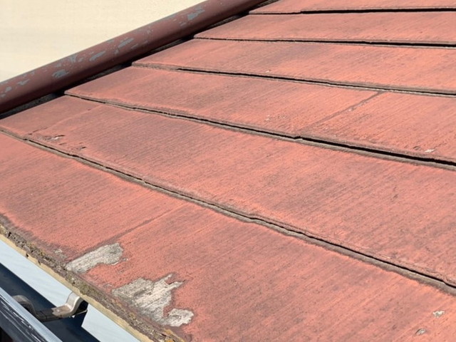 屋根　化粧スレート　劣化　現地調査