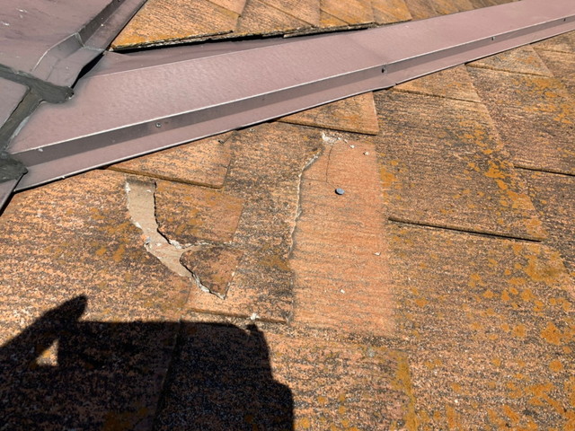 屋根　化粧スレート　現地調査　劣化