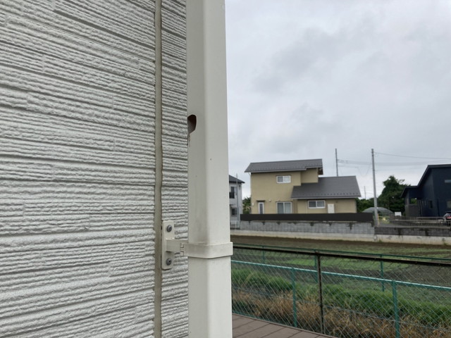 本庄市　雹害　雨樋