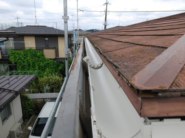 前橋市　雹害　雨樋　交換