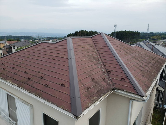 群馬県太田市　高所作業車　棟板金仕上げ