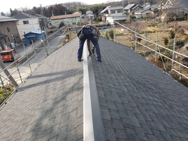 群馬県高崎市　雹被害　棟板金施工｜確実な修繕で住まいを守る