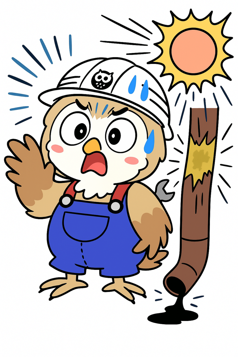 雨樋　経年劣化　変色