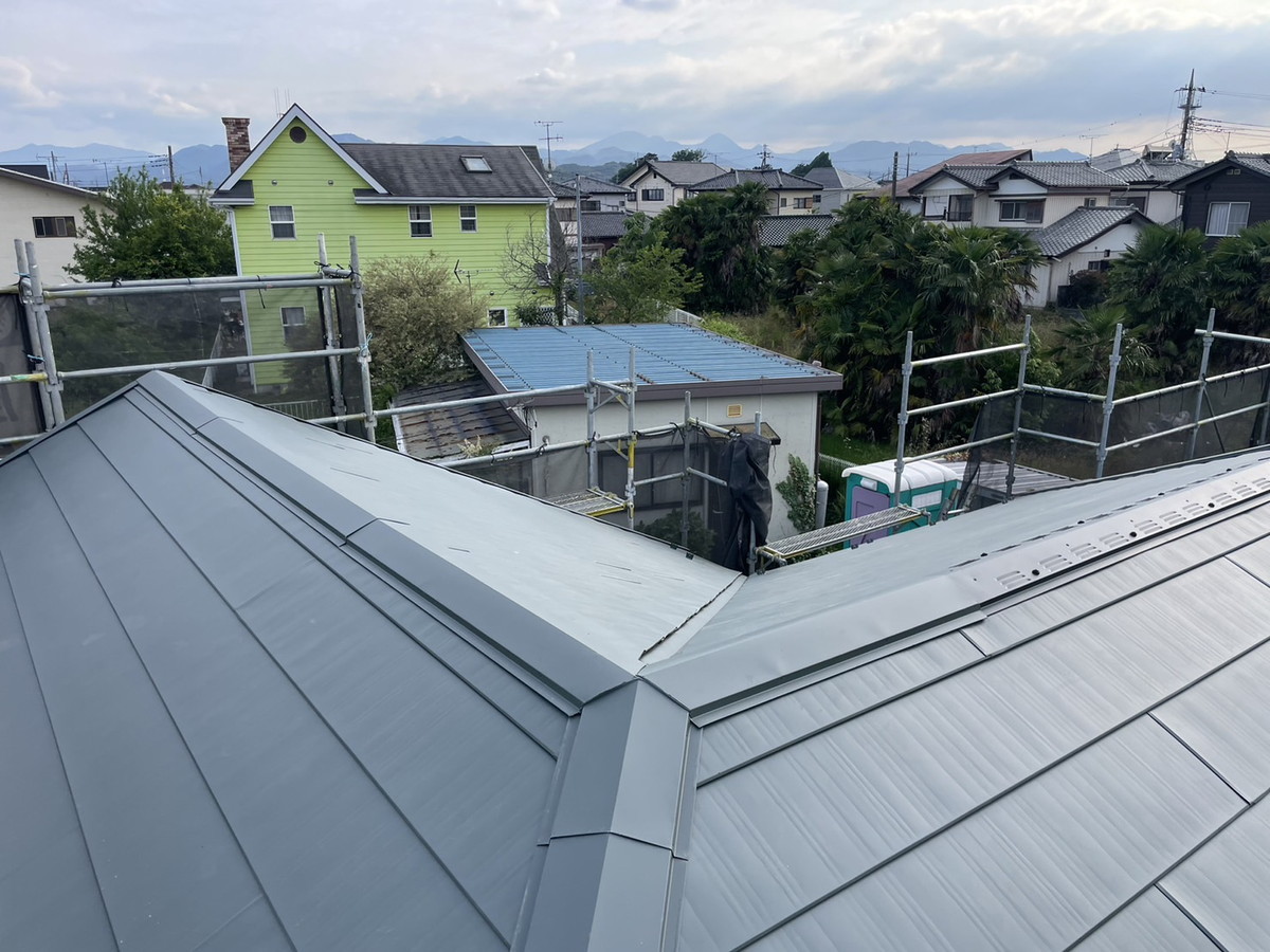 群馬県渋川市　屋根カバー工法リフォーム　換気棟で高寿命な住宅