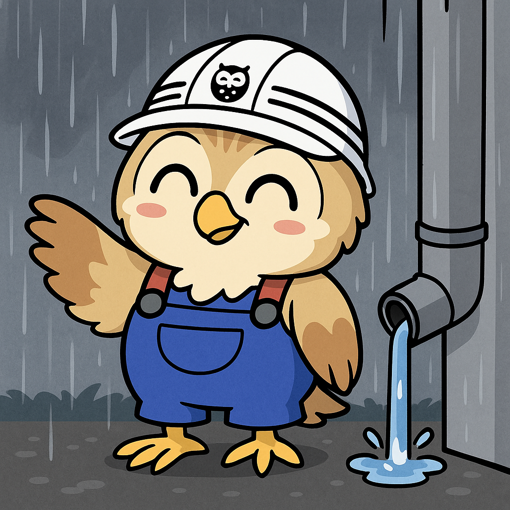 雨樋で雨水を排水する