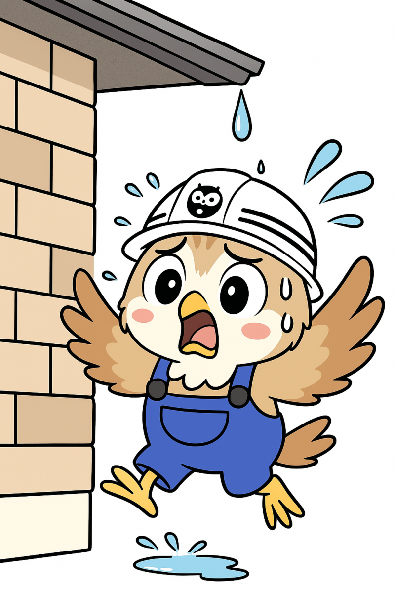雨どいから雨垂れ