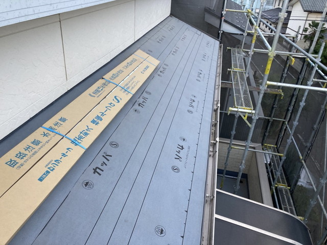 群馬県高崎市　葺き替え工事　横暖ルーフas
