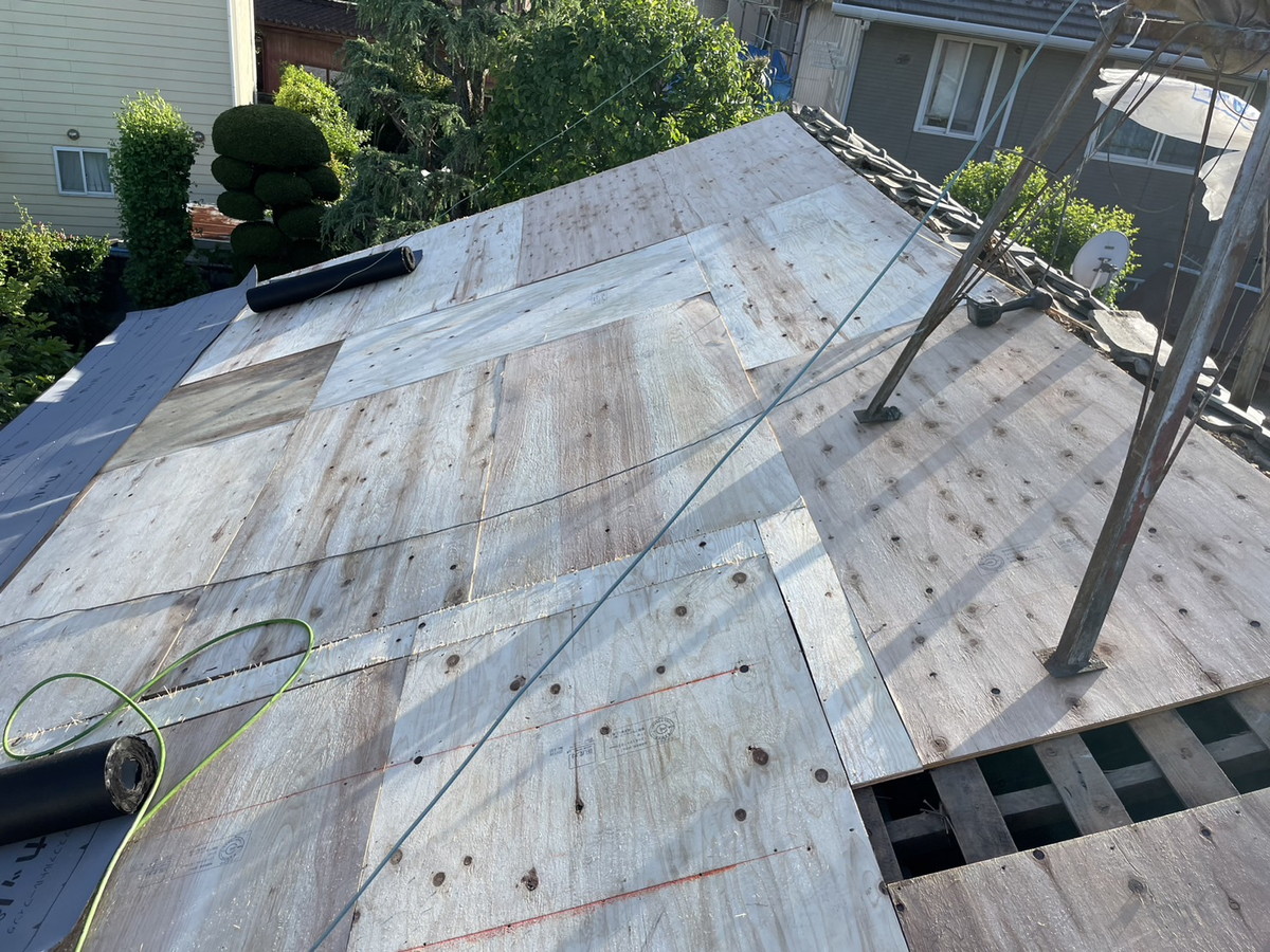 群馬県桐生市A様邸 和瓦 横暖ルーフ 葺き替え工事