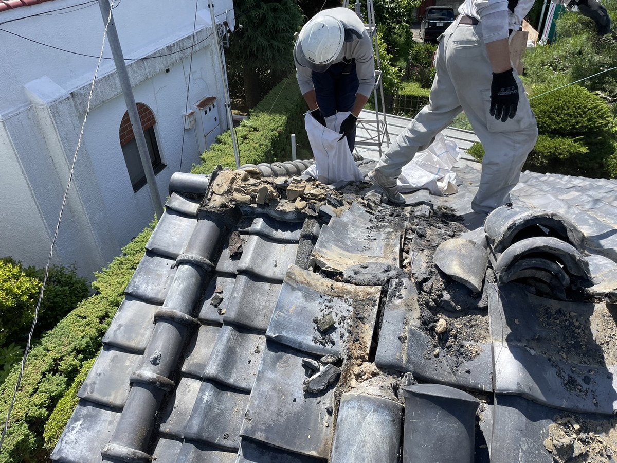 群馬県桐生市A様邸　和瓦　横暖ルーフ　葺き替え工事