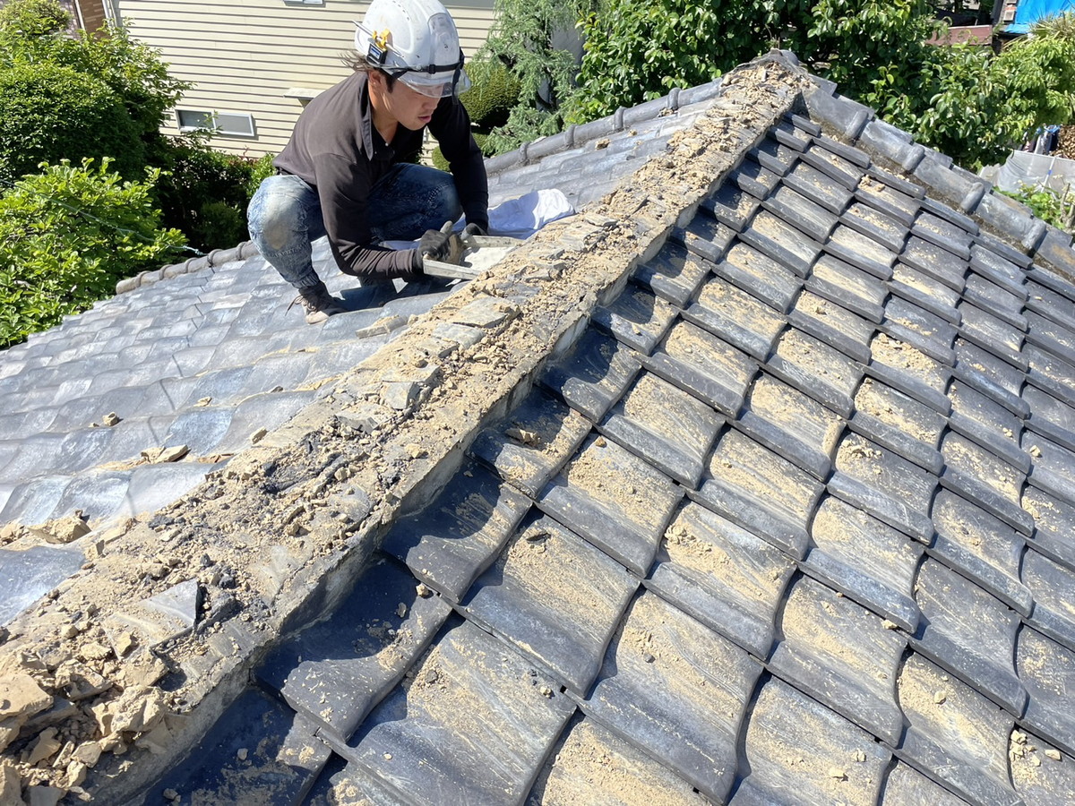 群馬県桐生市A様邸　和瓦　横暖ルーフ　葺き替え工事