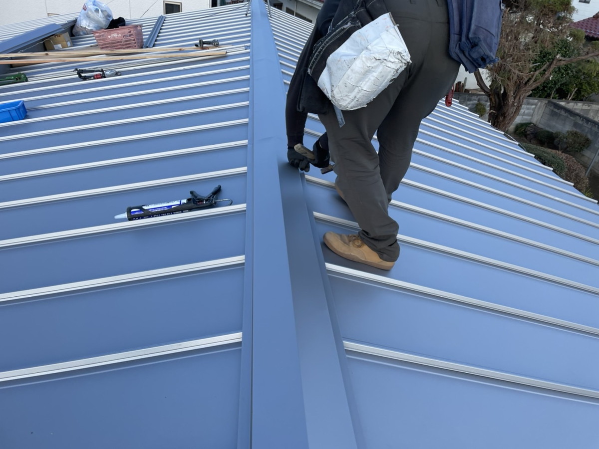 群馬県藤岡市T様邸　波形スレート　スタンビー333　葺き替え工事