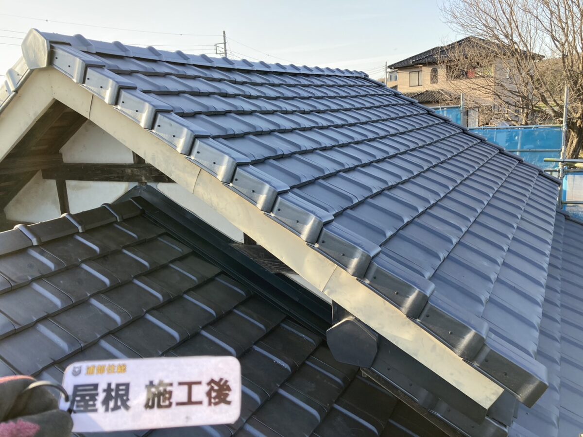 群馬県藤岡市T様邸　葺き替え工事　イーグルエクサ　和瓦　古民家
