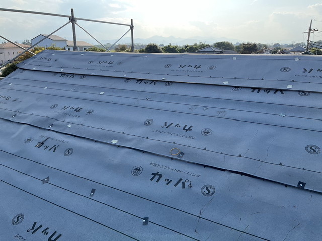 群馬県伊勢崎市T様邸　スレート屋根　横暖ルーフ　