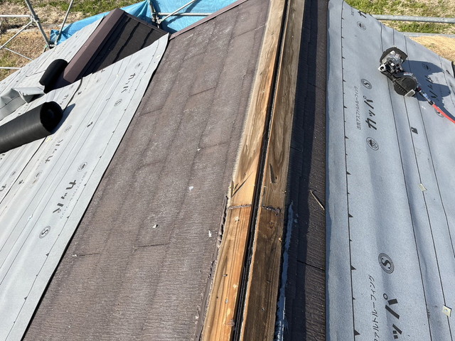 群馬県伊勢崎市T様邸　スレート屋根　横暖ルーフ　