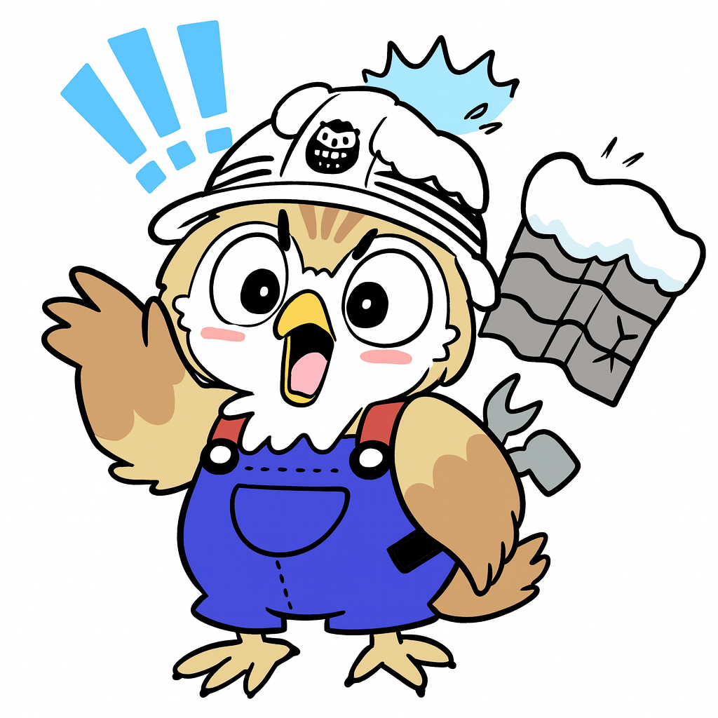 ふくまる積雪瓦割れ