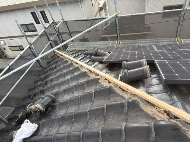 群馬県高崎市 雹害 棟取り直し工事|耐震金具で屋根リフォーム