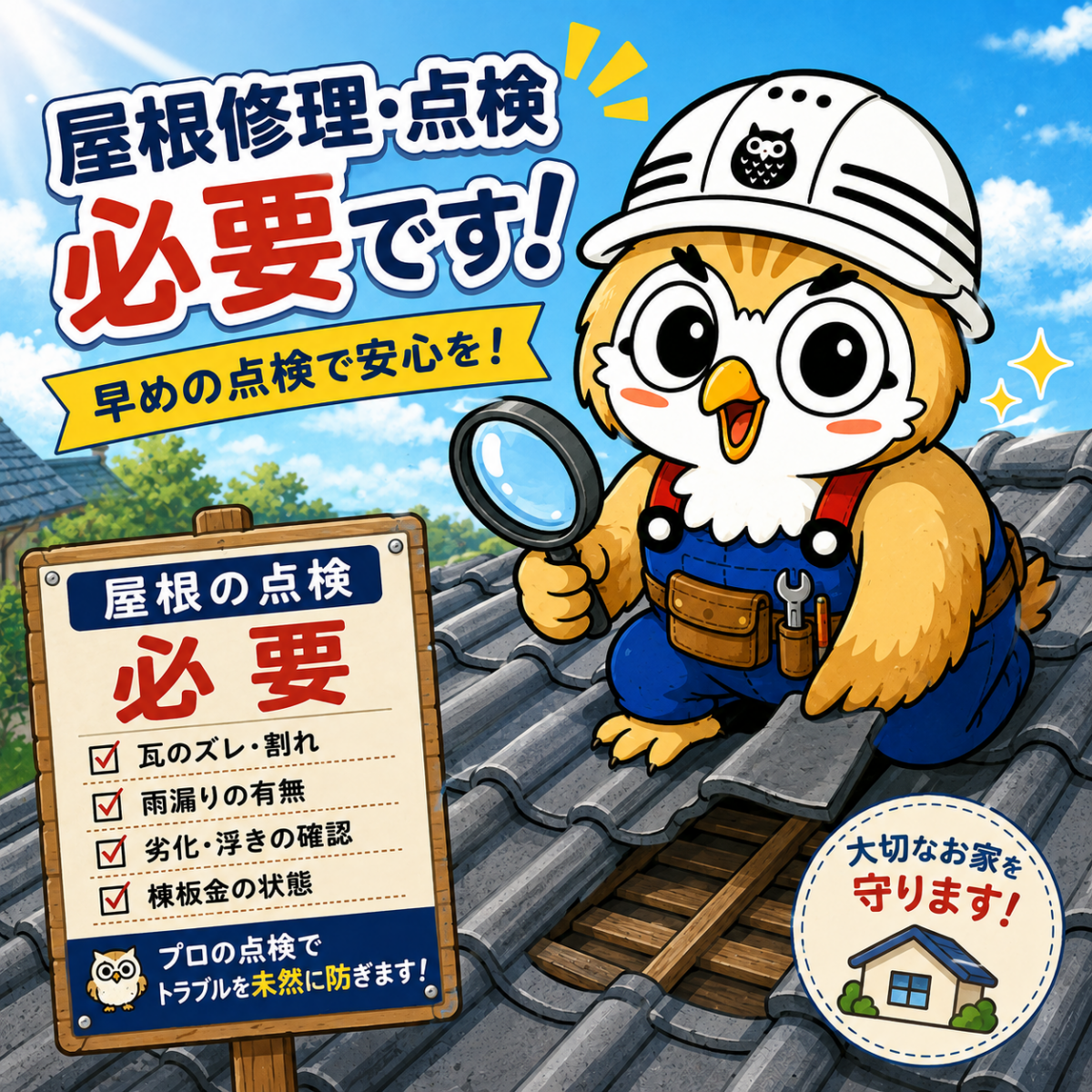 屋根修理　点検　必要②