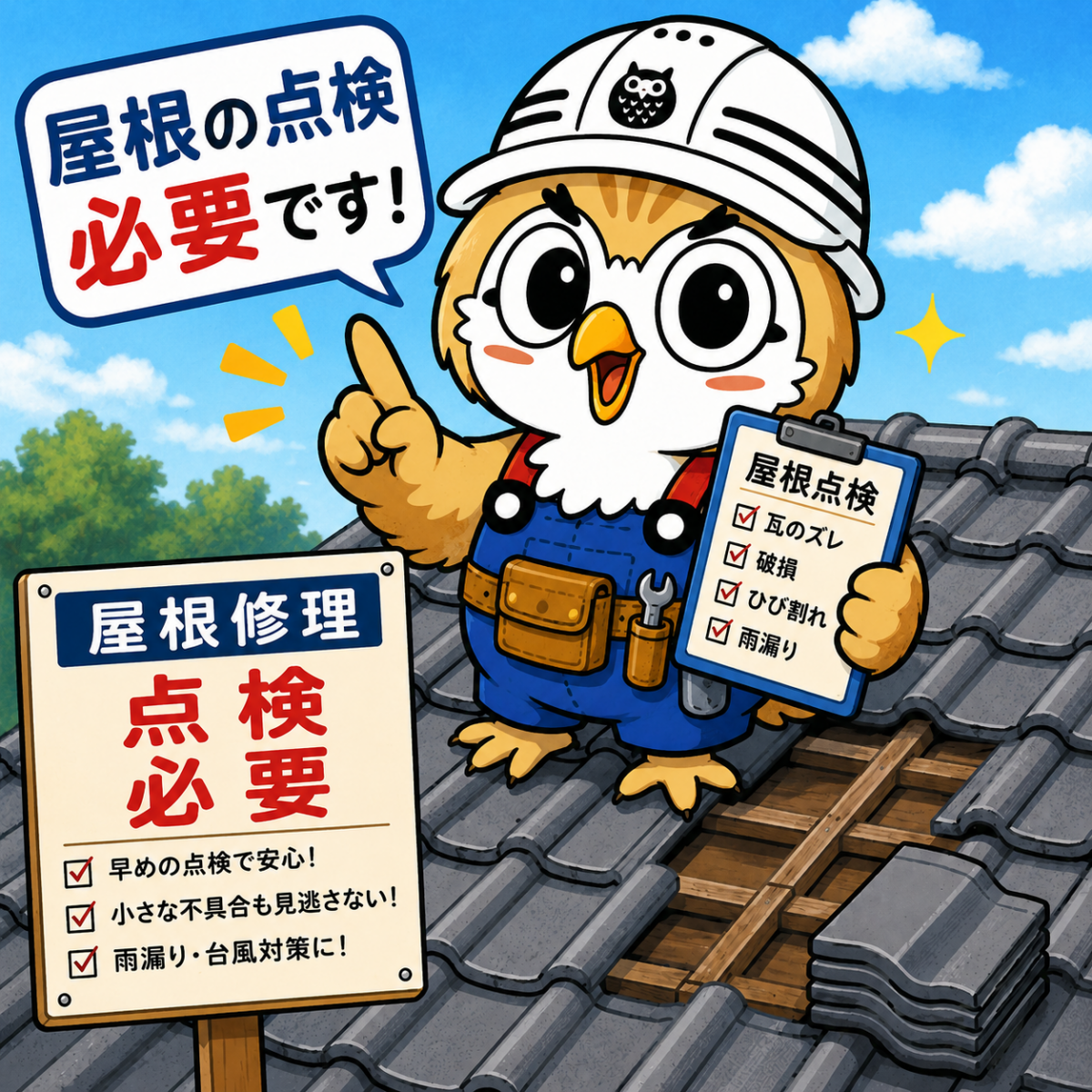 屋根修理　点検　必要①