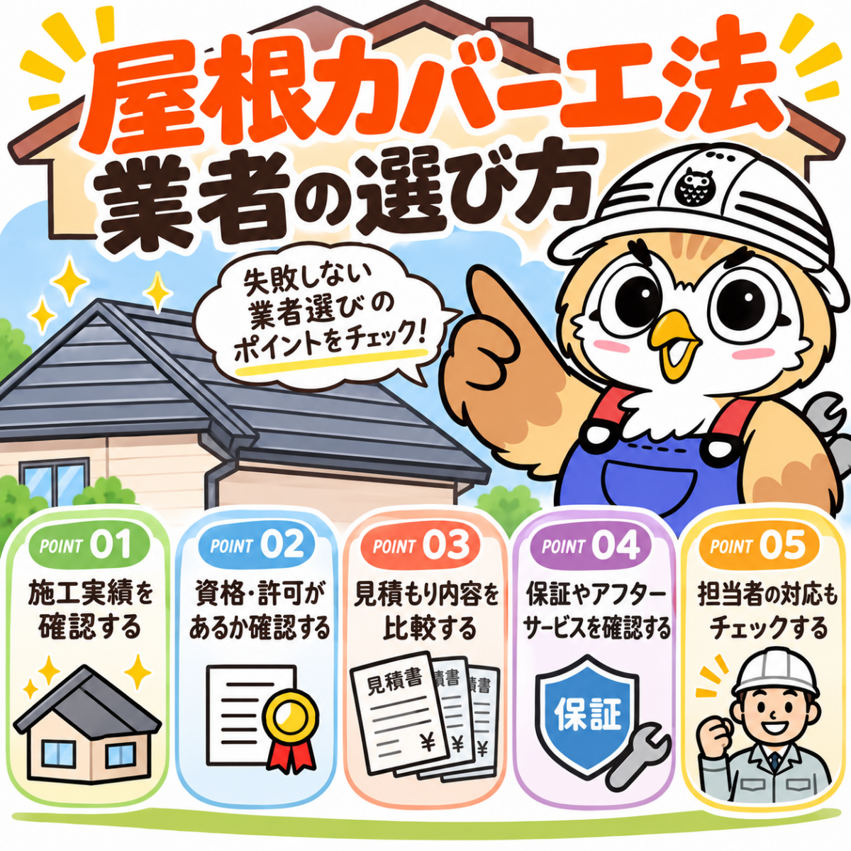屋根カバー工法　業者　選び方③