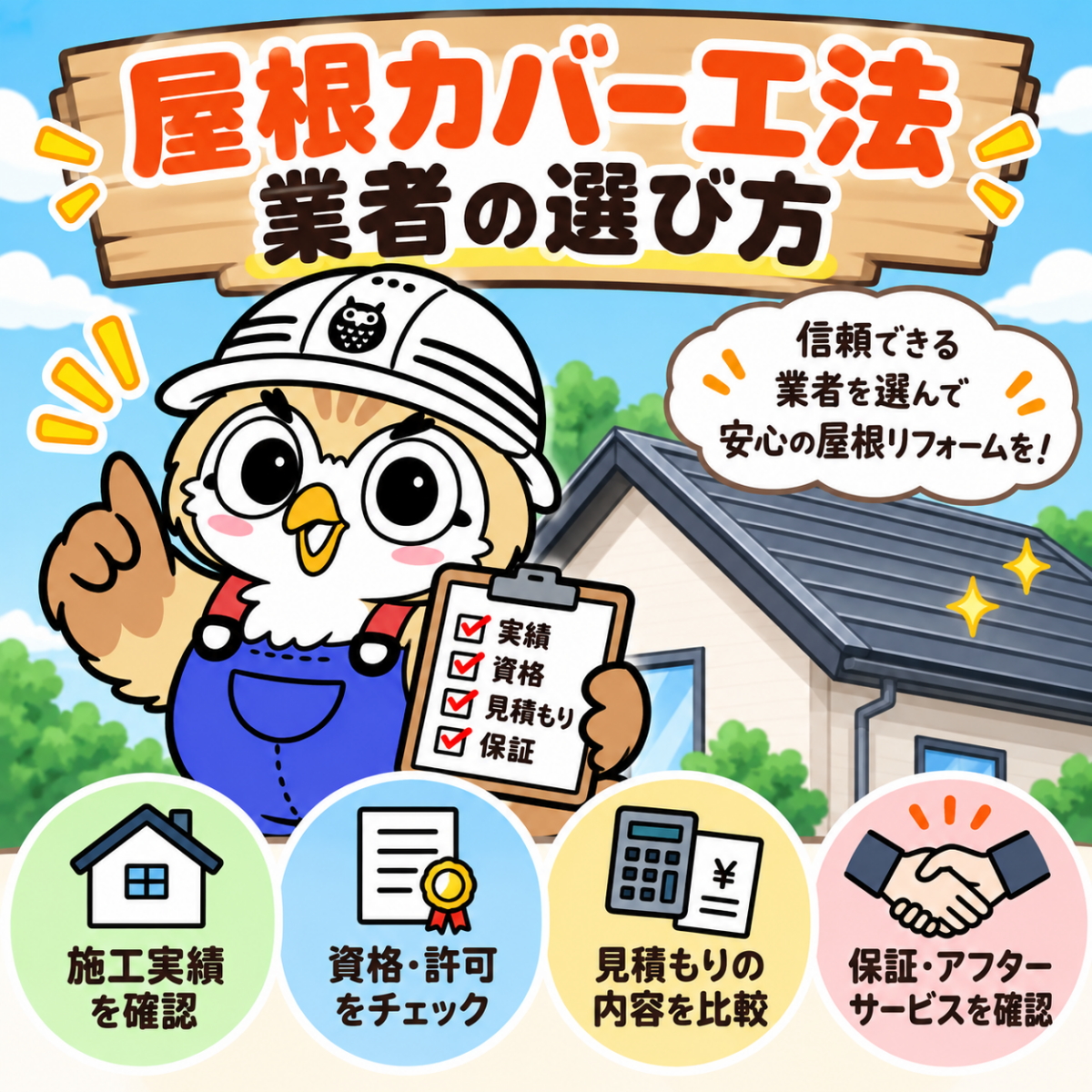 屋根カバー工法　業者　選び方②