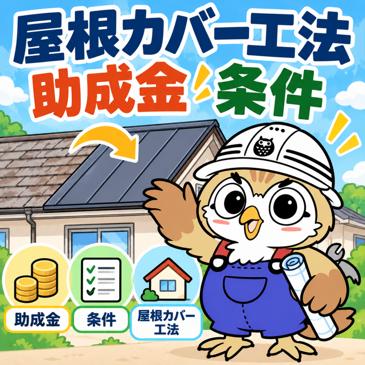 屋根カバー工法　助成金　条件①