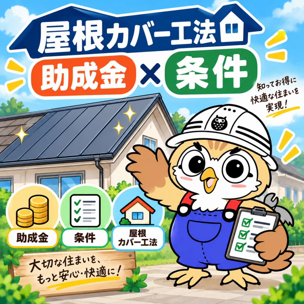 屋根カバー工法　助成金　条件③